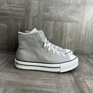 Converse Chuck Taylor All Star Eva Youth Size 5 Light Grey Canvas Hightop Shoes
